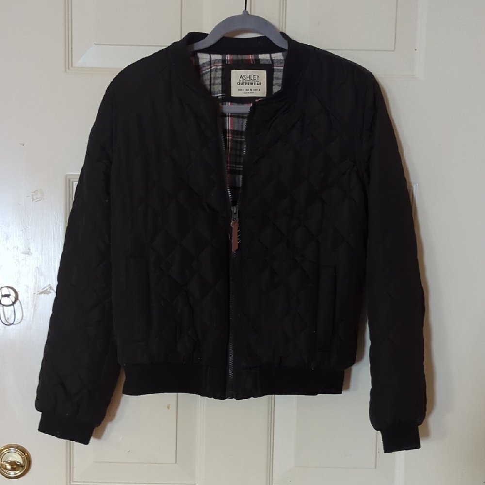 Ashley Stewart Black Quilted Jacket